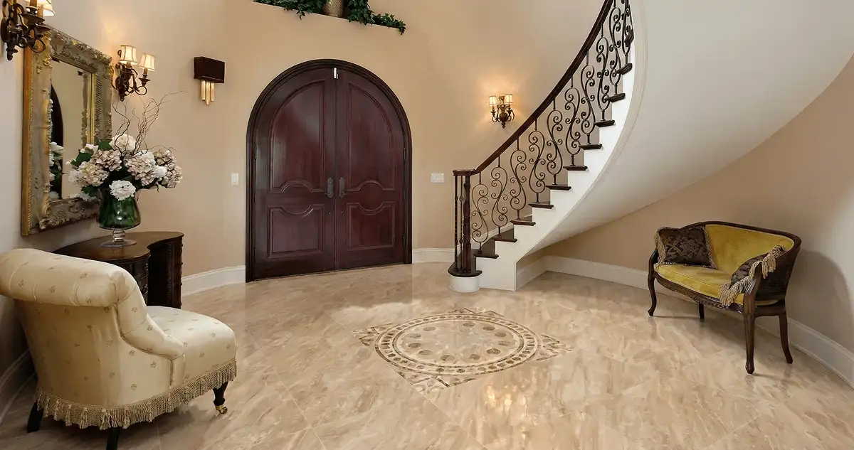 Entrance hall with professionally installed ceramic tile flooring in Nashua NH